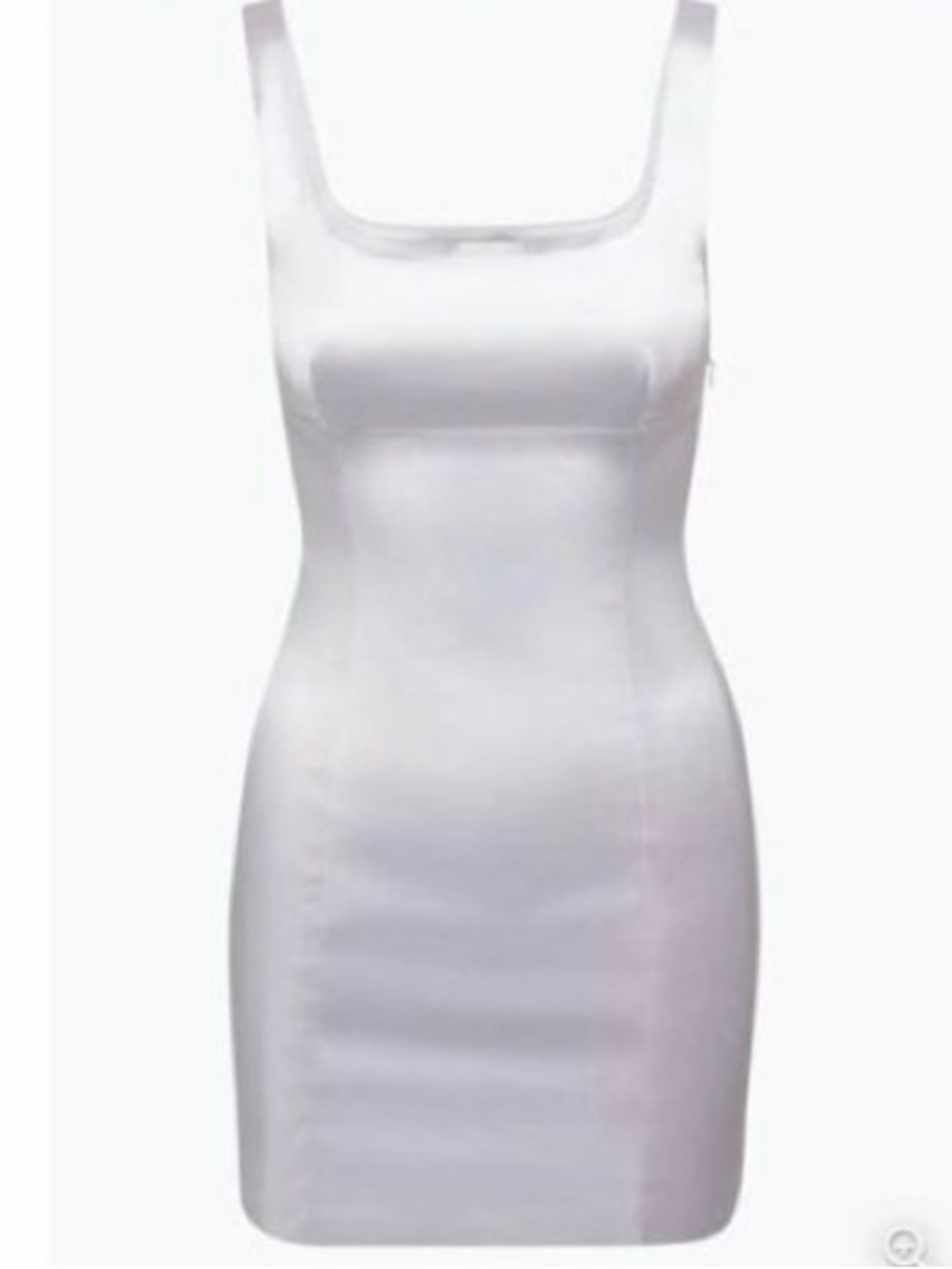 Aritzia Wilfred Lilac Satin Square-Neck Mini Dress